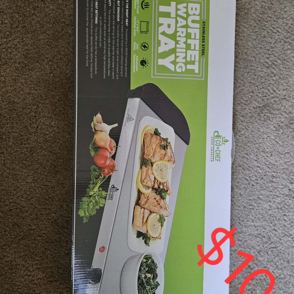 Stainless Steel Buffet Warming Tray - Silver